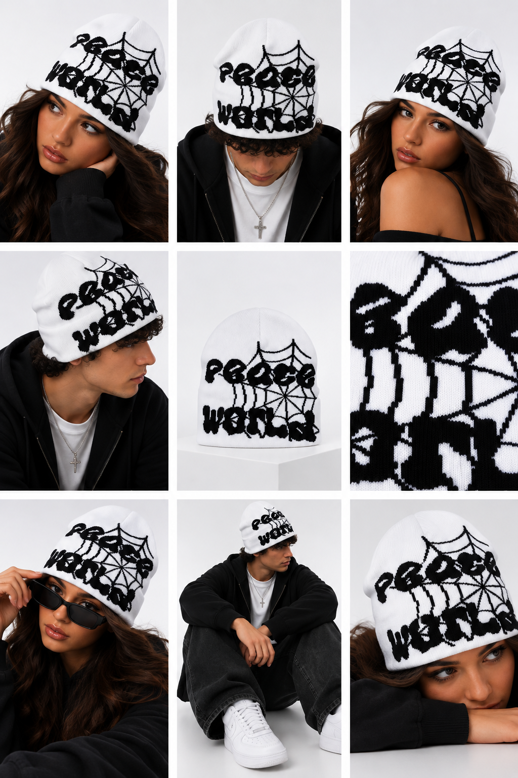 Peace World | CapWave™ — White / Black