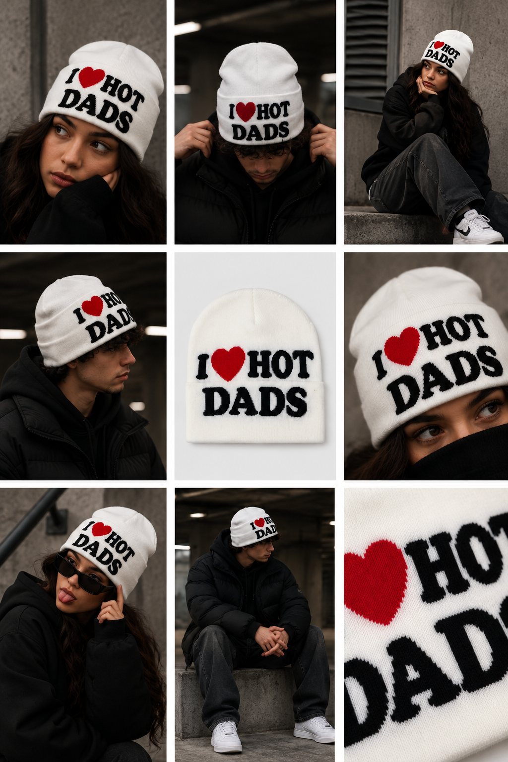 I ♥ HOT DADS | CapWave™ — White / Black / Red
