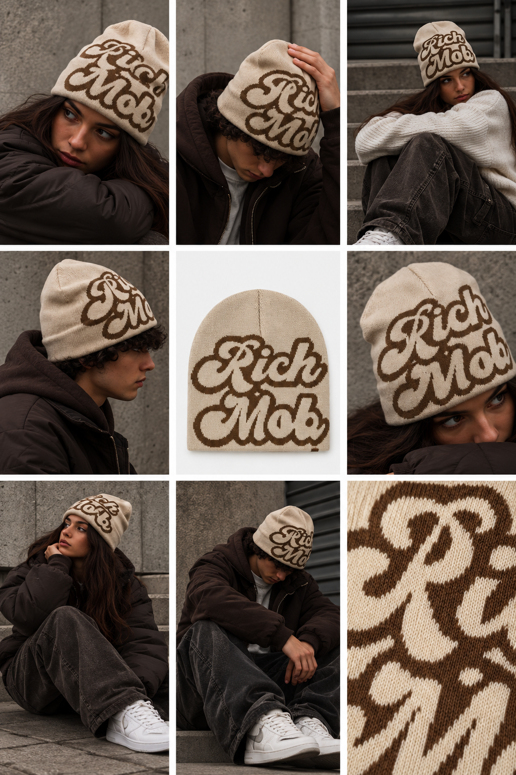 Rich Mob | CapWave™ — Beige / Brown / Cream