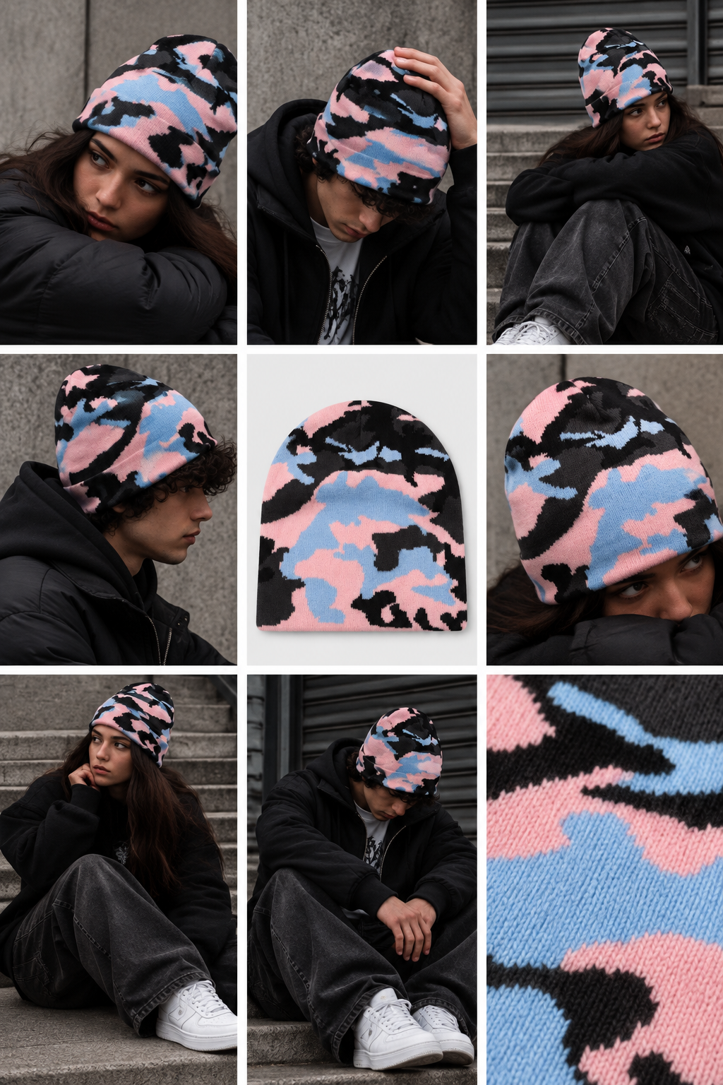 Pink Camo | CapWave™ — Pink / Blue / Black