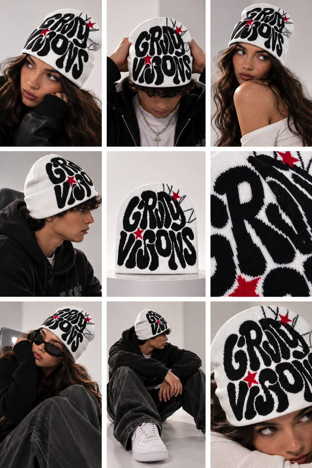 Grvty | CapWave™ — White / Black / Red