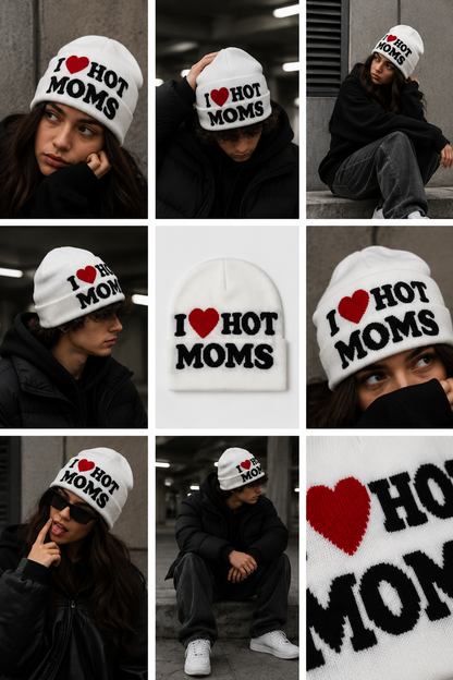 I ♥ HOT MOMS | CapWave™ — White / Black / Red