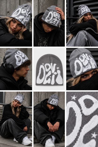 Noir Drip | CapWave™ — Grey / White