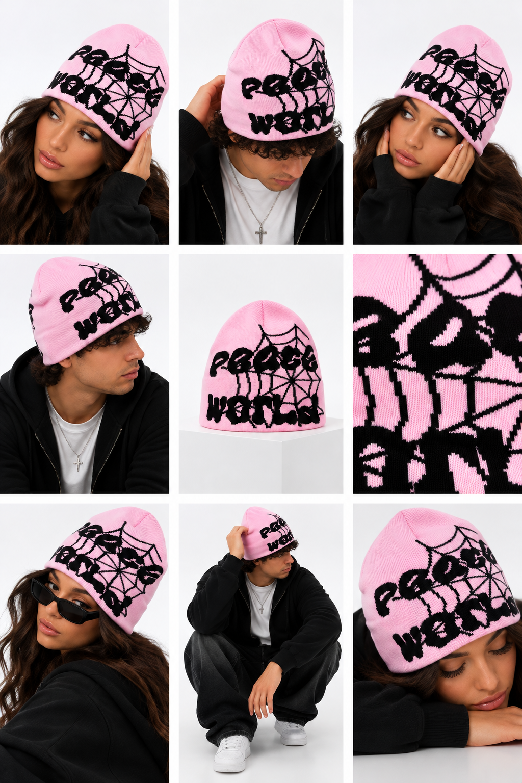 Peace World | CapWave™ — Pink / Black